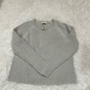 Northern Reflections Gray Ribbed Sweater Womens XL 90s Vintage Pullover